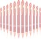 12pcs Ballpoint Pens, 2-in-1 Retractable Ballpoint Pen, 1.0mm Black Ink Soft Touch Click Metal Pen with Stylus Tip for Touch Screens(Rose Gold Color)
